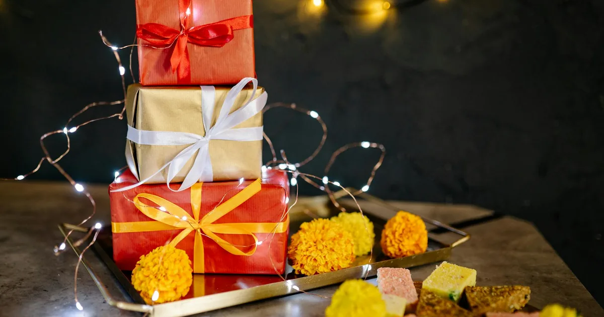 Diwali sweet box and dry fruit hamper packed for international courier from Hyderabad